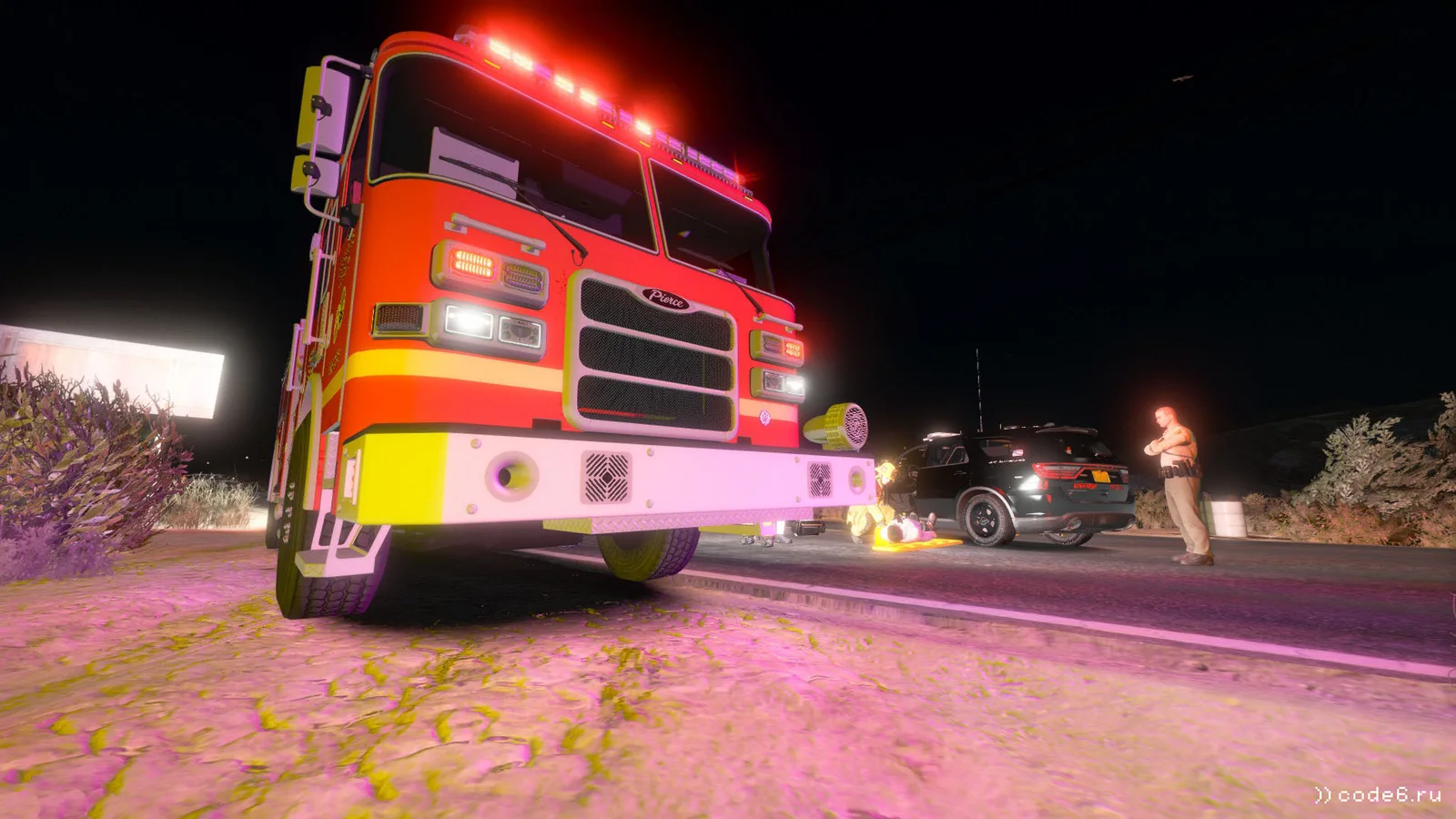 Engine 733 on work