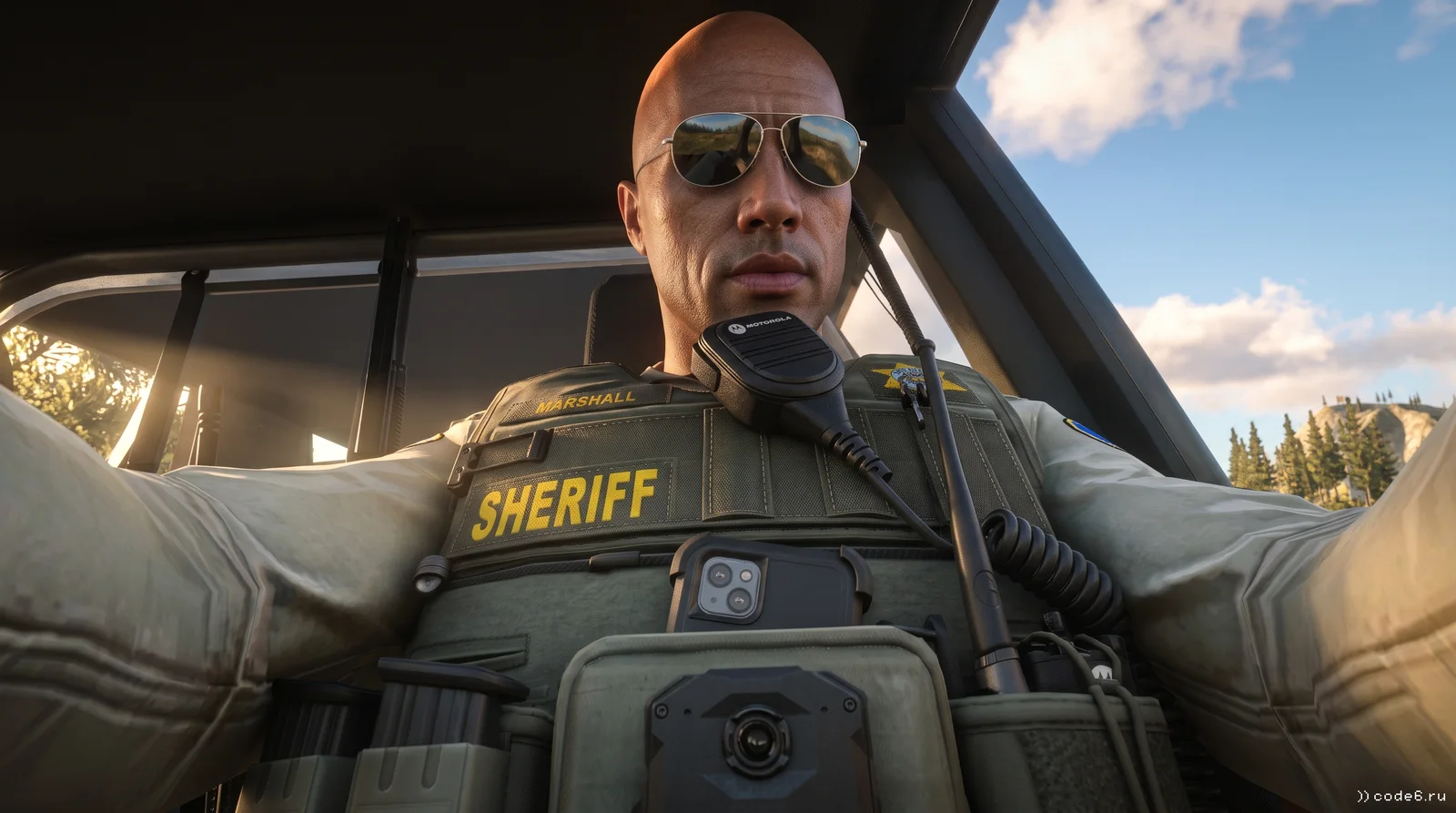 A hug from Sheriff